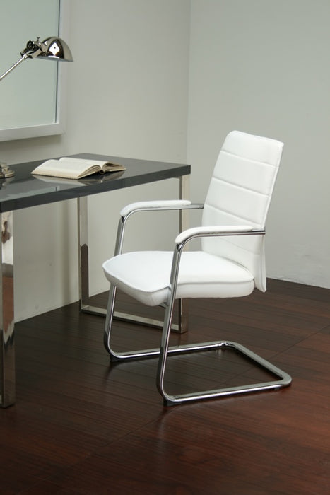 White Leather Conference Chair