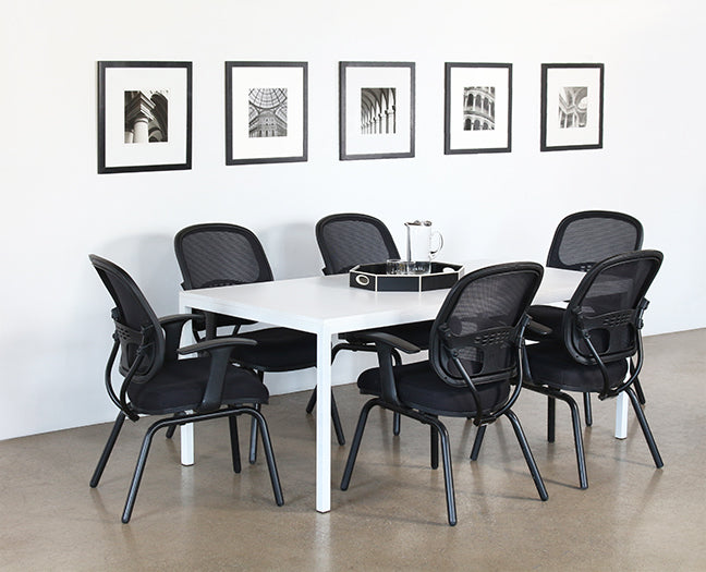 OC72 - Black Mesh Non-Rolling Office Chair
