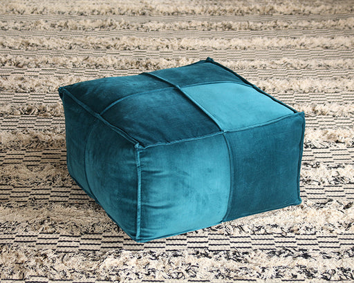 OT129 Square Pouf Ottoman in Teal