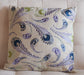 PIL158 Embroidered Peacock Feathers Pillow