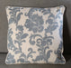 PIL167 Dark Teal Floral Curliques Pillow