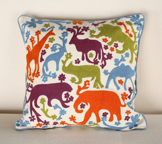 Multicolored Animals Pillow 