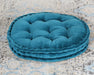 PIL242 - Vivid Teal Tufted Round Floor Pillow