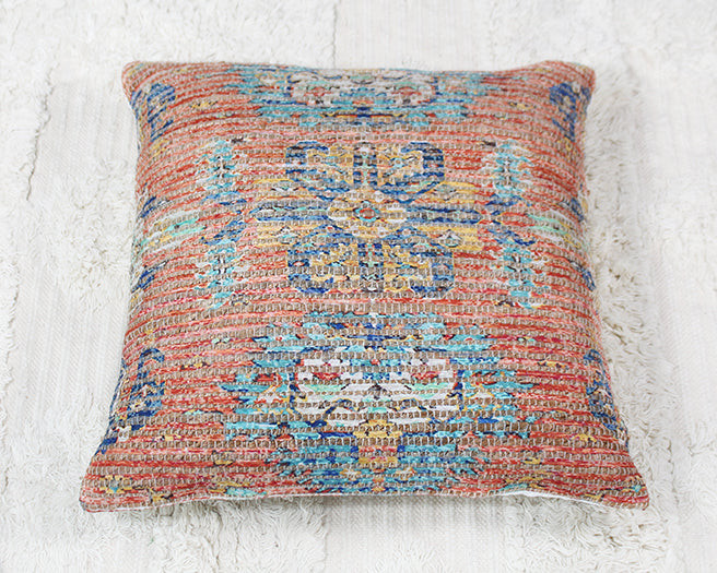 PIL248 - Terracotta & Blue Tribal Pillow