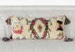 PIL268 - Pink Tribal Pillow With Fringe