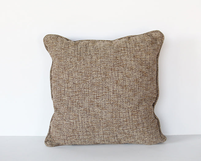 Brown Crosshatch Tweed Pillow