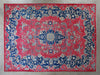 RUG304 10'2 x 13'3 Ornate Red and Blue Najafabad Persian Rug Circa 1965