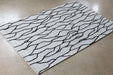 RUG353 - 5 x 8 Ink/Taupe Natural Wool Fiber & Cotton Rug
