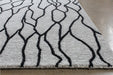 RUG353 - 5 x 8 Ink/Taupe Natural Wool Fiber & Cotton Rug