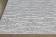 RUG354 - 8 x 11 Ivory Gray Heathered Geometric Patterned Rug