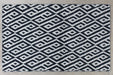 RUG367 - 5' x 8' Ink/Taupe Tribal Inspired Patterned Wool Rug