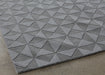 RUG373 - 8' x 11' Pewter 100% Wool Geometric Patterned Rug 