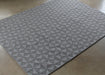 RUG373 - 8' x 11' Pewter 100% Wool Geometric Patterned Rug 
