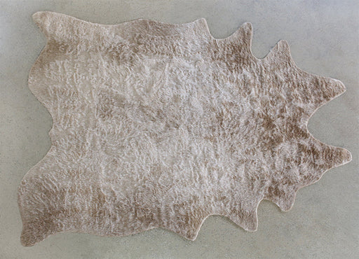 RUG423 - 6'2 X 8' Tan Faux Cowhide Rug