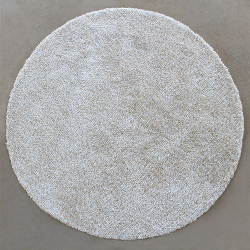 RUG431 - 7'10 Round Machine Tufted Ivory 1 Inch Pile Rug