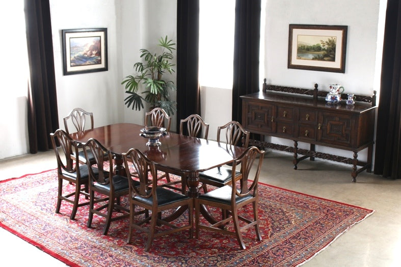 SB46 Jacobean Style Carved Oak Sideboard with Rail, Circa 1920