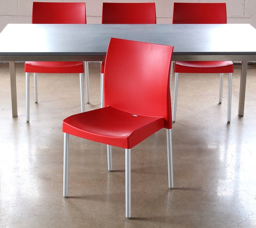 SC139 Red Contoured Stacking Side Chair 