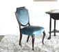 SC142 Antique Blue Velvet Side Chair