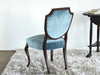 SC142 Antique Blue Velvet Side Chair