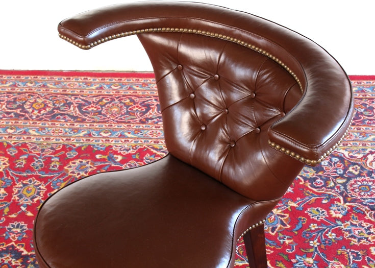 Academy Leather Chair with Nailhead Trim 2 