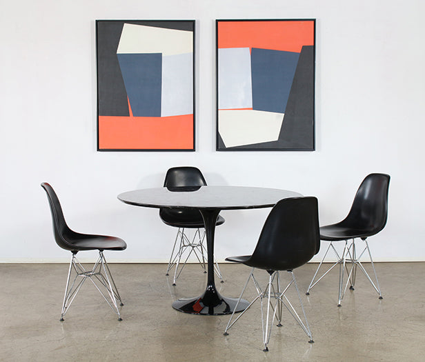 SC84 - Eames Style Eiffel Base Black Side Chair