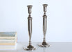 SCAN37 Pair of Nickel Aluminum Candleholders