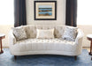 SF164 Curved Back Button Tufted Sofa With Nailhead Trim