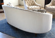 SF164 Curved Back Button Tufted Sofa With Nailhead Trim