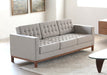 SF172 Dixon Sofa in Beige with Walnut Legs