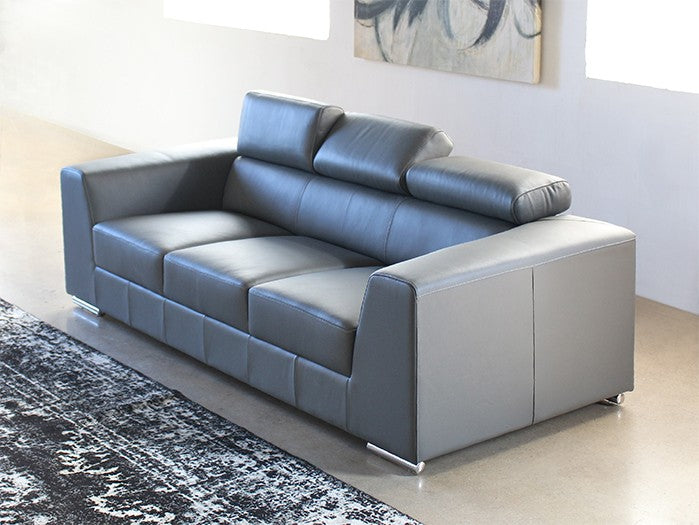 Icon Sofa in Dark Gray Leather