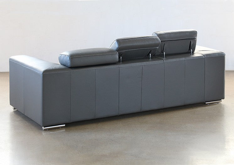 Icon Sofa in Dark Gray Leather