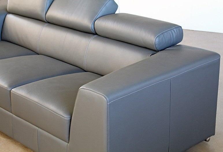 Icon Sofa in Dark Gray Leather