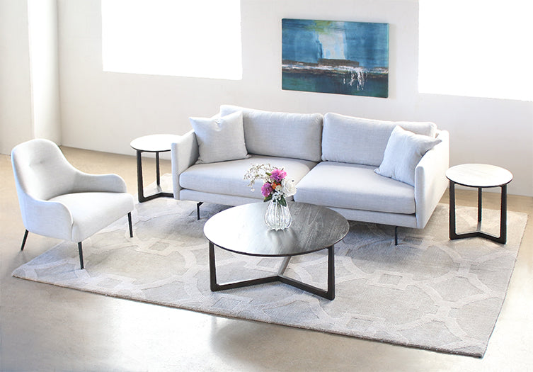 SF191 Tux Sofa with Powder Black Legs