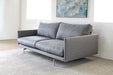 SF196 Union Sofa in Charcoal with Brushed Stainless Steel Legs