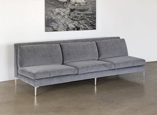 SF211 Armless Sofa in Sanibel Charcoal