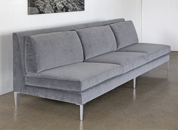 SF211 Armless Sofa in Sanibel Charcoal