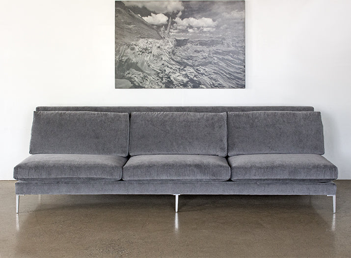 SF211 Armless Sofa in Sanibel Charcoal