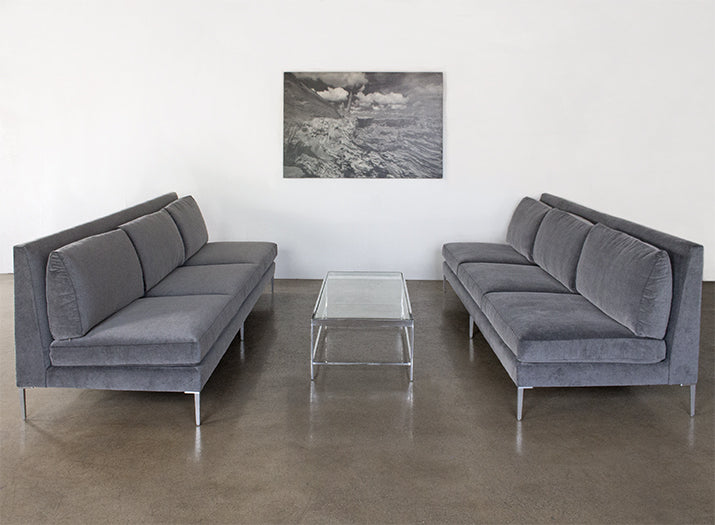 SF211 Armless Sofa in Sanibel Charcoal
