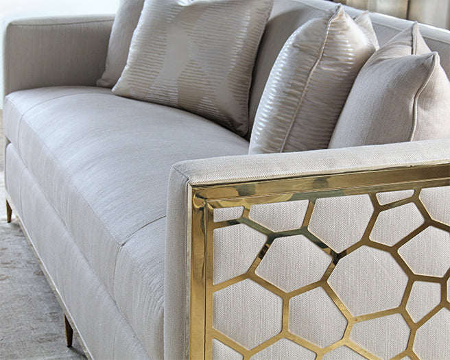 Gold Bullion Cobblestone Sofa