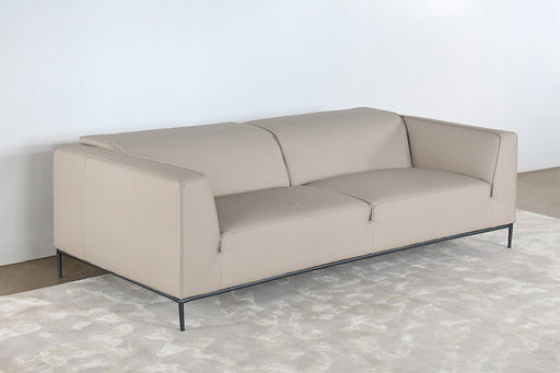 SF226 - Beige Leather Sofa