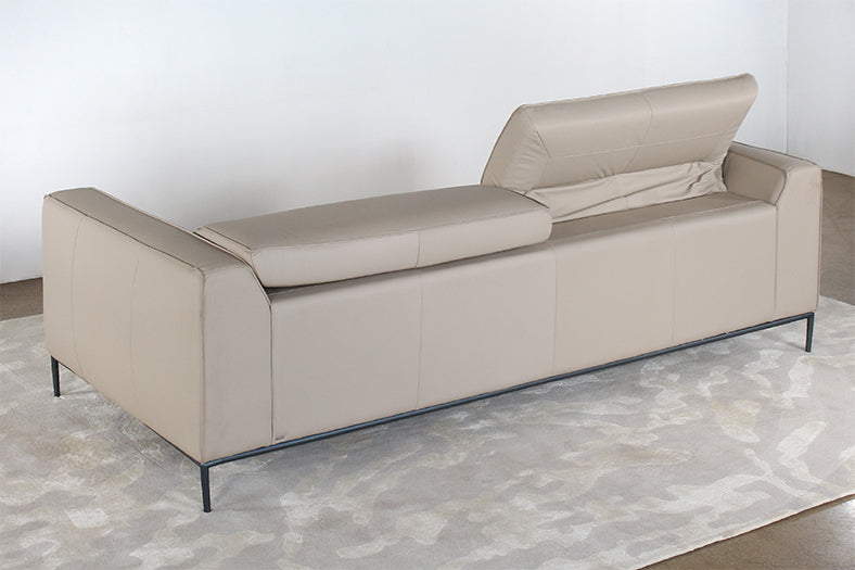 SF226 - Beige Leather Sofa