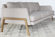 SF231 - Natural Oak Track Sofa With Ivory Upholstery
