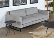 SF233 - Slim Square Arm Sofa In Textured Light Gray