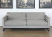 SF233 - Slim Square Arm Sofa In Textured Light Gray