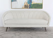 SF236 - Ivory Curved Channeled Back Sofa