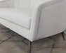 SF236 - Ivory Curved Channeled Back Sofa