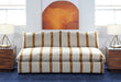 SF250 - Armless Oatmeal And Amber Stripe Sofa