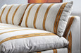 SF250 - Armless Oatmeal And Amber Stripe Sofa