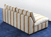 SF250 - Armless Oatmeal And Amber Stripe Sofa