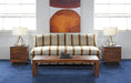 SF250 - Armless Oatmeal And Amber Stripe Sofa